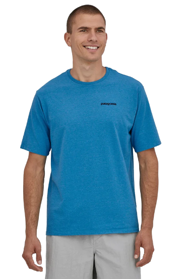 Patagonia Mens P-6 Logo Responsibili-Tee Anacapa Blue