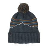 Patagonia Powder Town Beanie Fitz Roy Stripe Knit: Smolder Blue