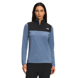 The North Face TKA Glacier Womens 1/4 Zip Folk Blue/TNF Black