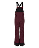 Oneill Wmns Original Bib Pant Windsor Wine Colour Block